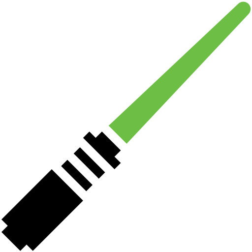 Light saber, green, jedi, sword icon